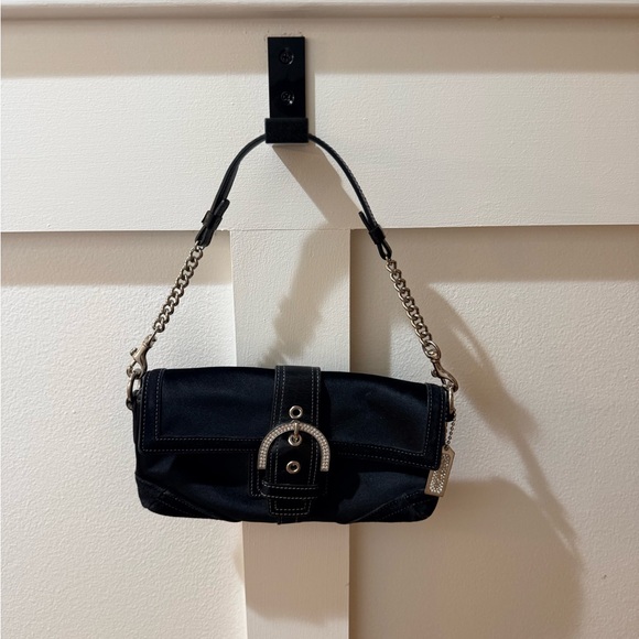 COACH Black Designer Women\'s Bag with Swarovski crystals
